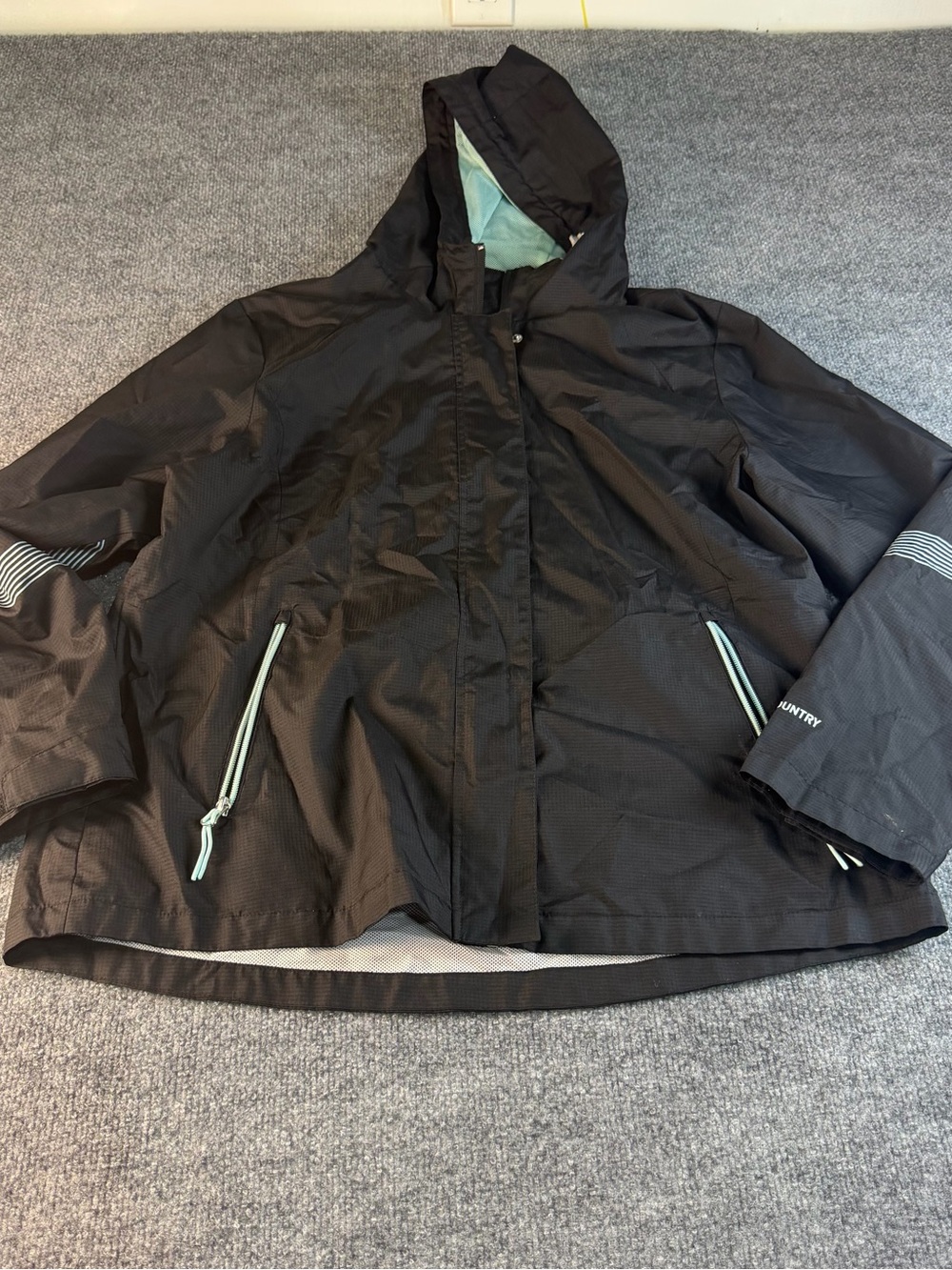 Free Country Black Jacket with Mint Logo